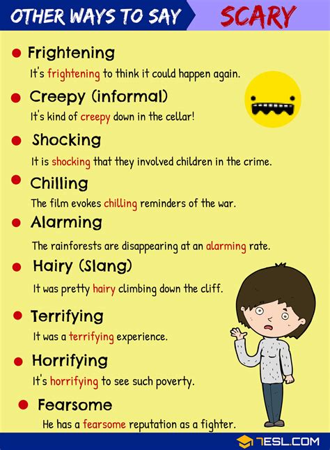 synonyms for|synonyms for scary.